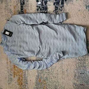 Light Blue Wavy Mini Dress